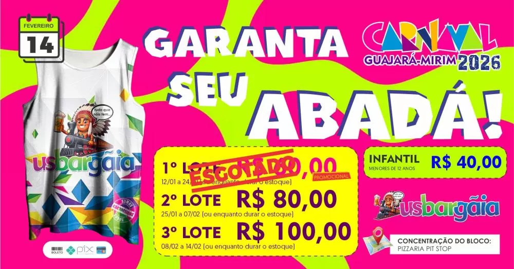 Vem aí o Carnaval Usbargãia 2026 em Guajará-Mirim; garanta seu abadá