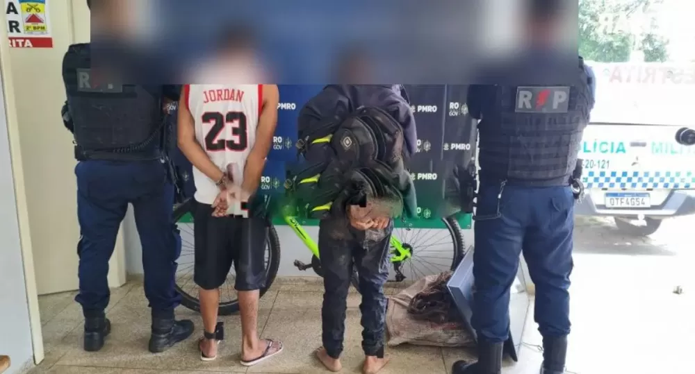 Suspeitos com tornozeleira eletrônica são presos após furto de bicicleta em RO