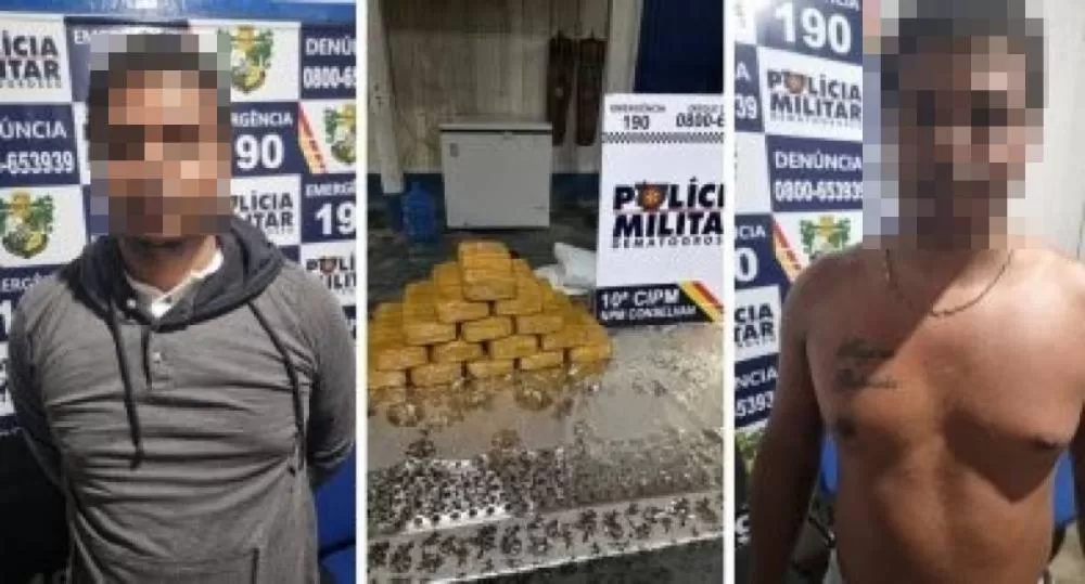 Dupla é presa com 15 tabletes de cocaína vindos de Rondônia em ônibus interestadual