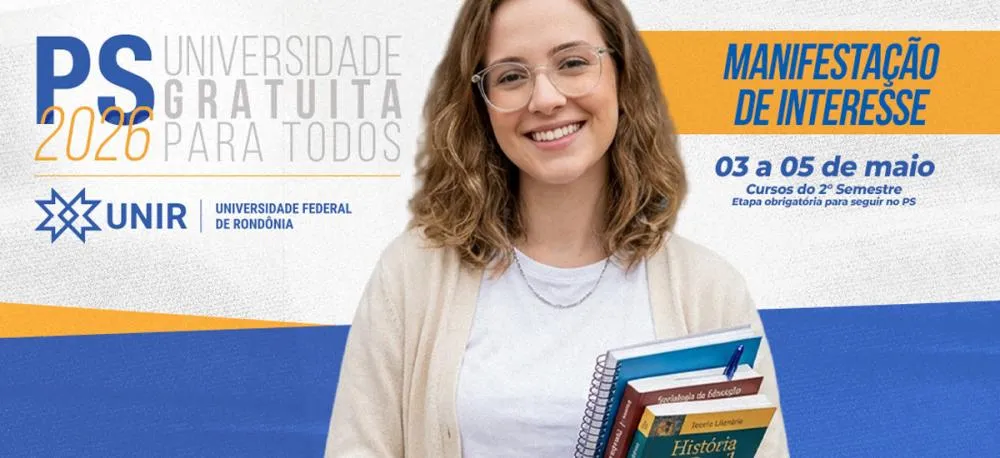 UNIR abre manifestação de interesse para cursos do 2º semestre de 2026