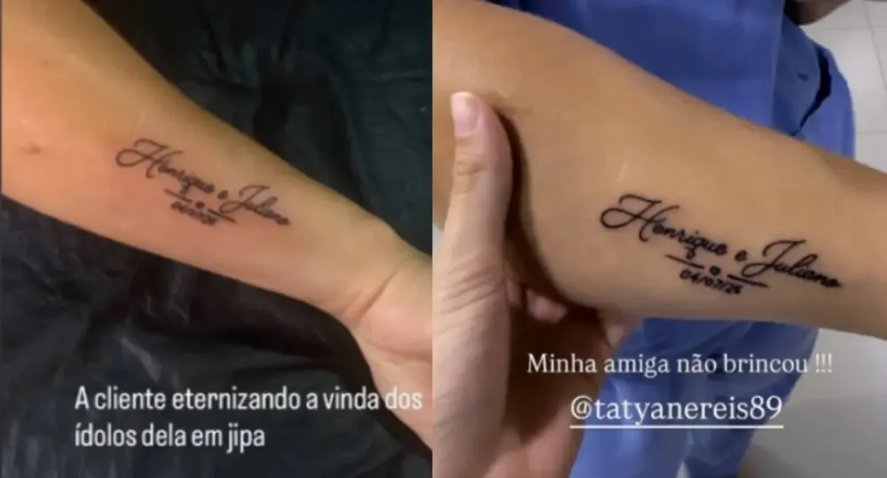 Fã tatua data de show de Henrique & Juliano na Expojipa, mas cantores cancelam apresentação