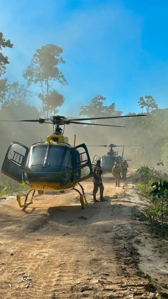 Operação da PF e ICMBio desativa garimpos ilegais no Parque Nacional Mapinguari