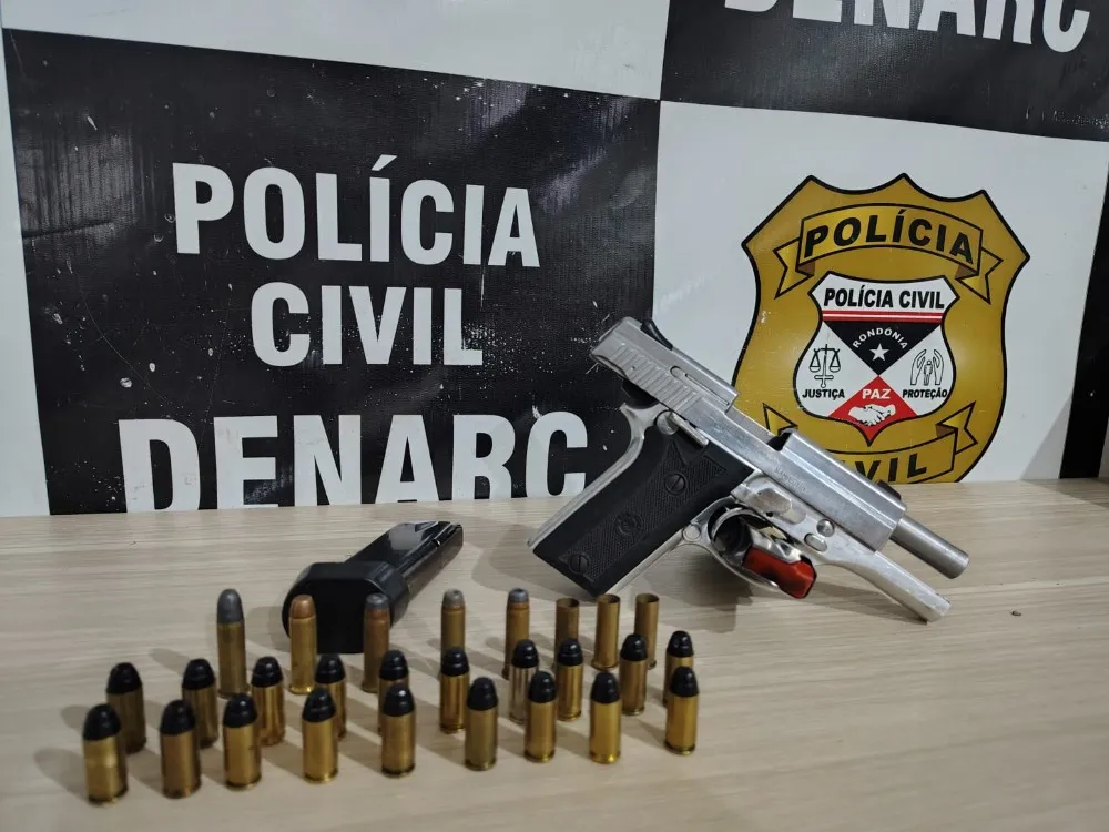 Polícia apreende pistola .40 em oficina de motos em Porto Velho