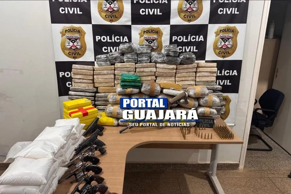 Polícia Civil apreende 146 kg de drogas e nove armas em Nova Mamoré
