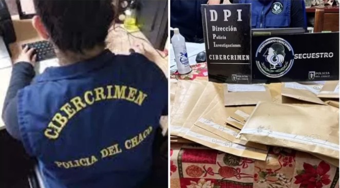 Polícia argentina durante trabalho de investigação do caso. (Foto: Reprodução)