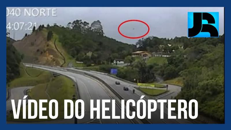 Novas imagens mostram helicóptero antes de desaparecer a caminho do litoral paulista